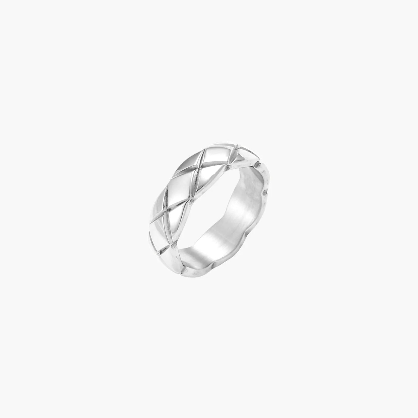 Quilted Steel Ring