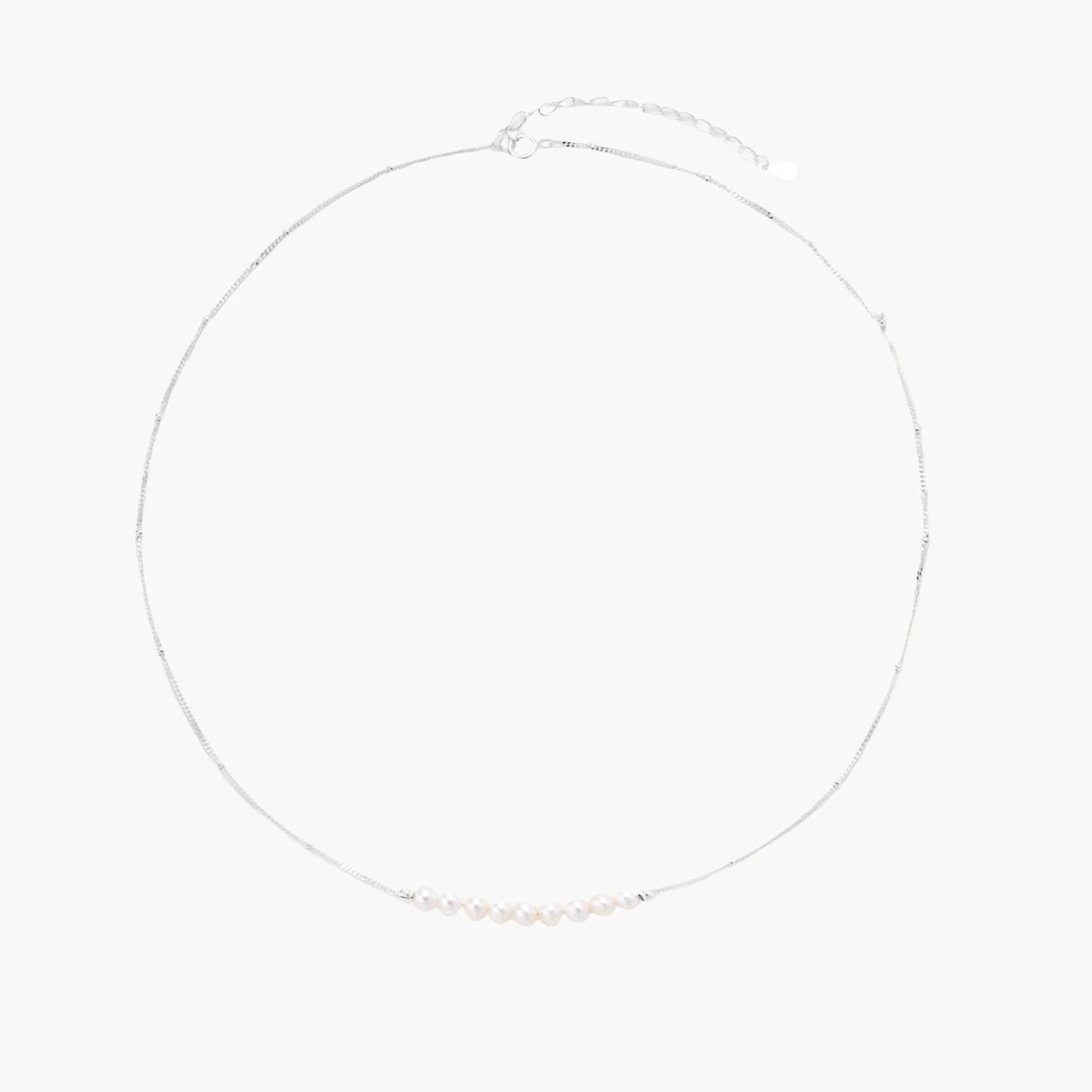 Luna Freshwater Pearl Arc Necklace