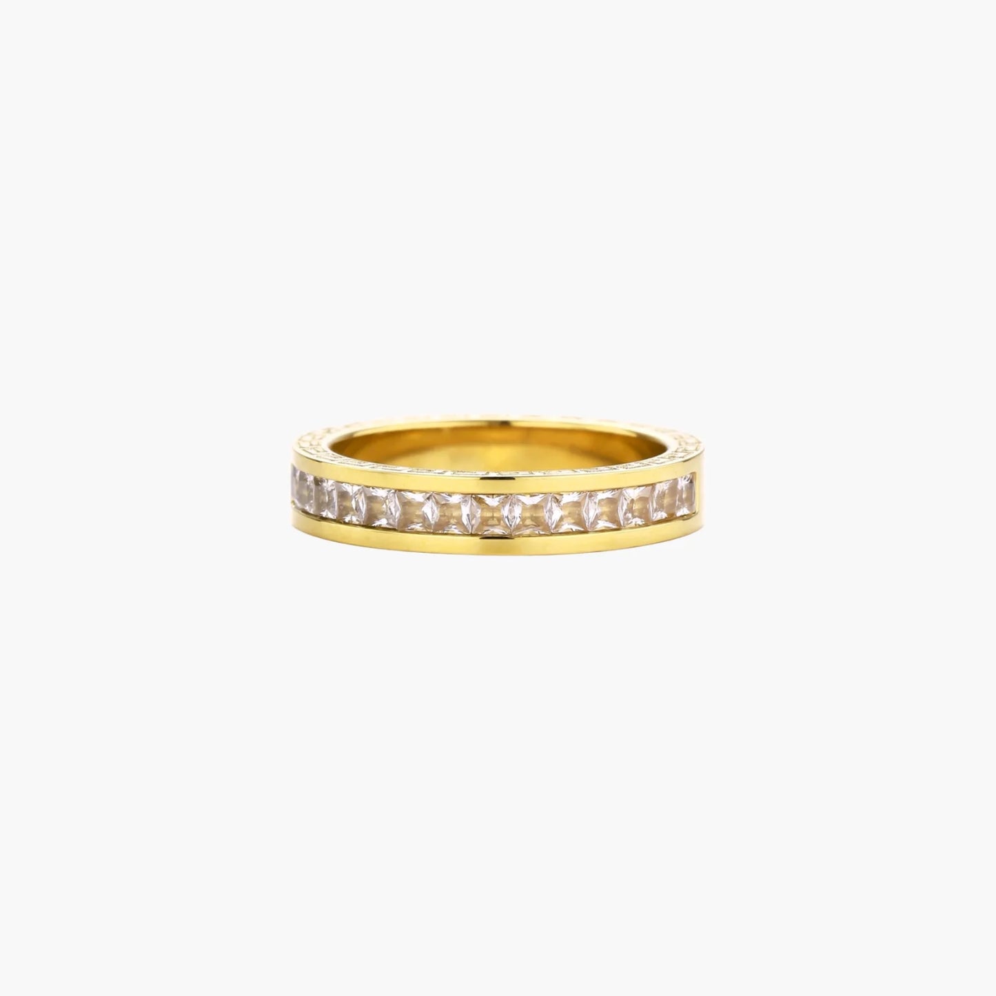 Celestial 14K Greek Key Motif Band Ring
