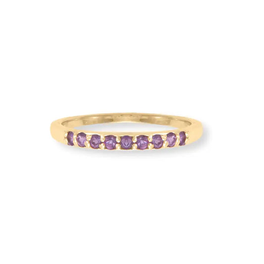 Life in Color! 14 Karat Gold and Gemstones Five Stacking Ring Set