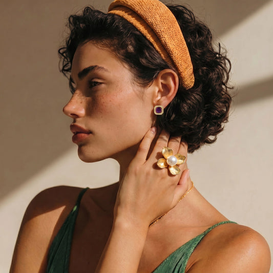 Blooming Pearl Statement Ring by Gabriella's Jewels