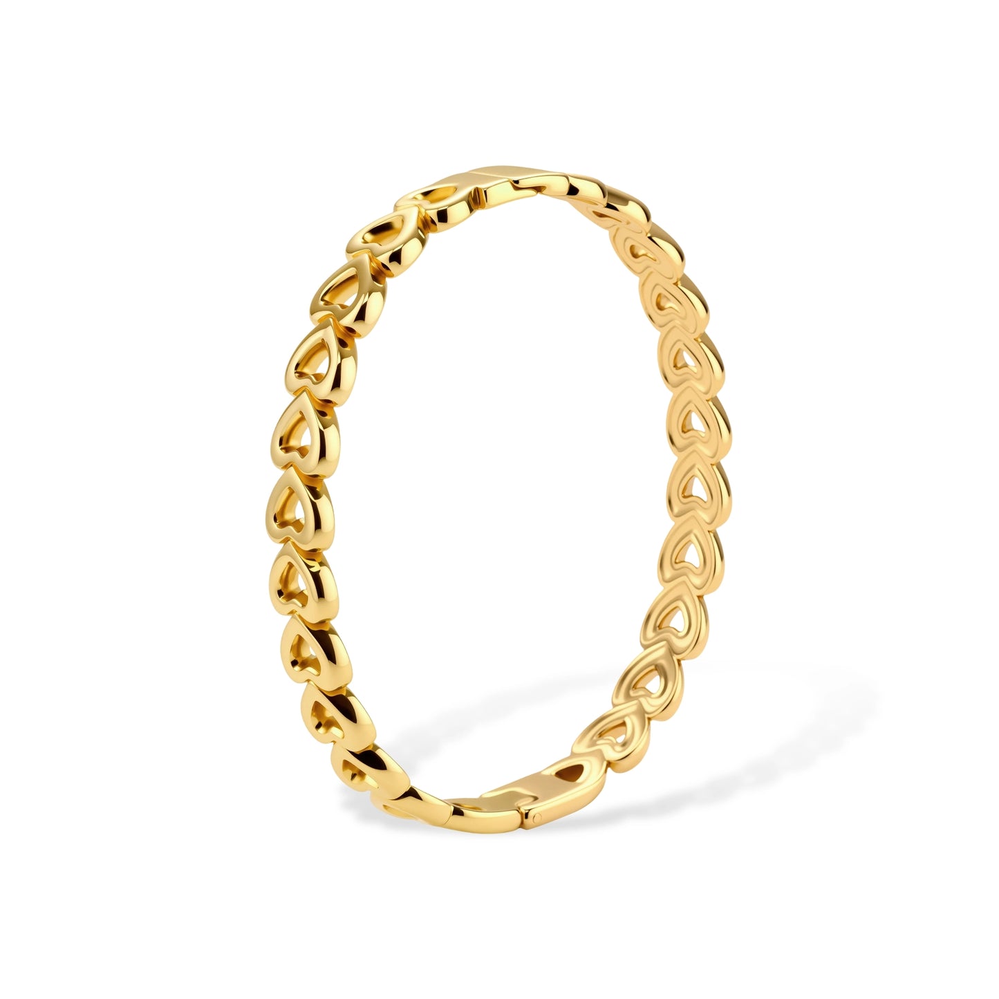 Linked Hearts Bangle by Gabriella's Jewels