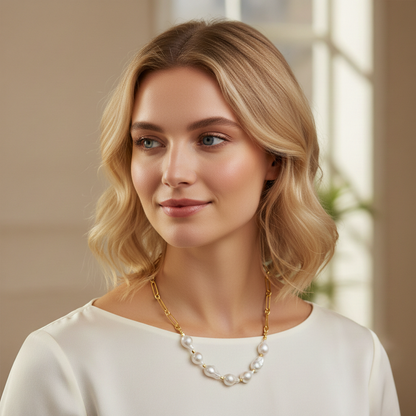 Baroque Pearl Fashion Necklace