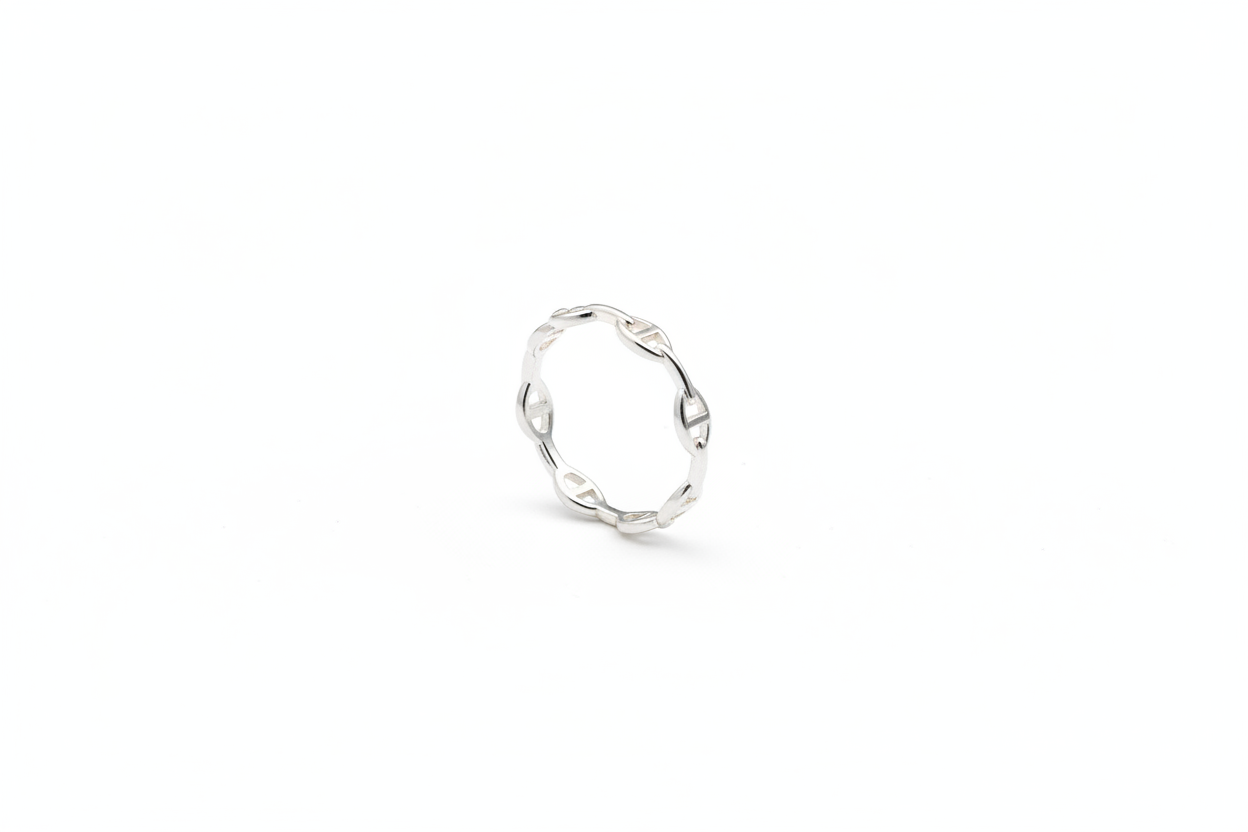 925 Sterling Silver Geometric Stacking Ring