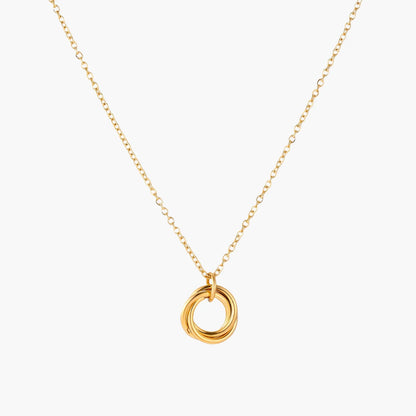 Infinity Harmony 18K Gold Plate Stainless Necklace