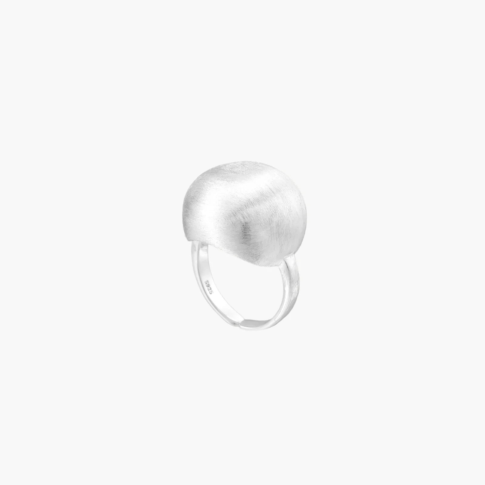 Sculptural 925 Silver Dome Ring