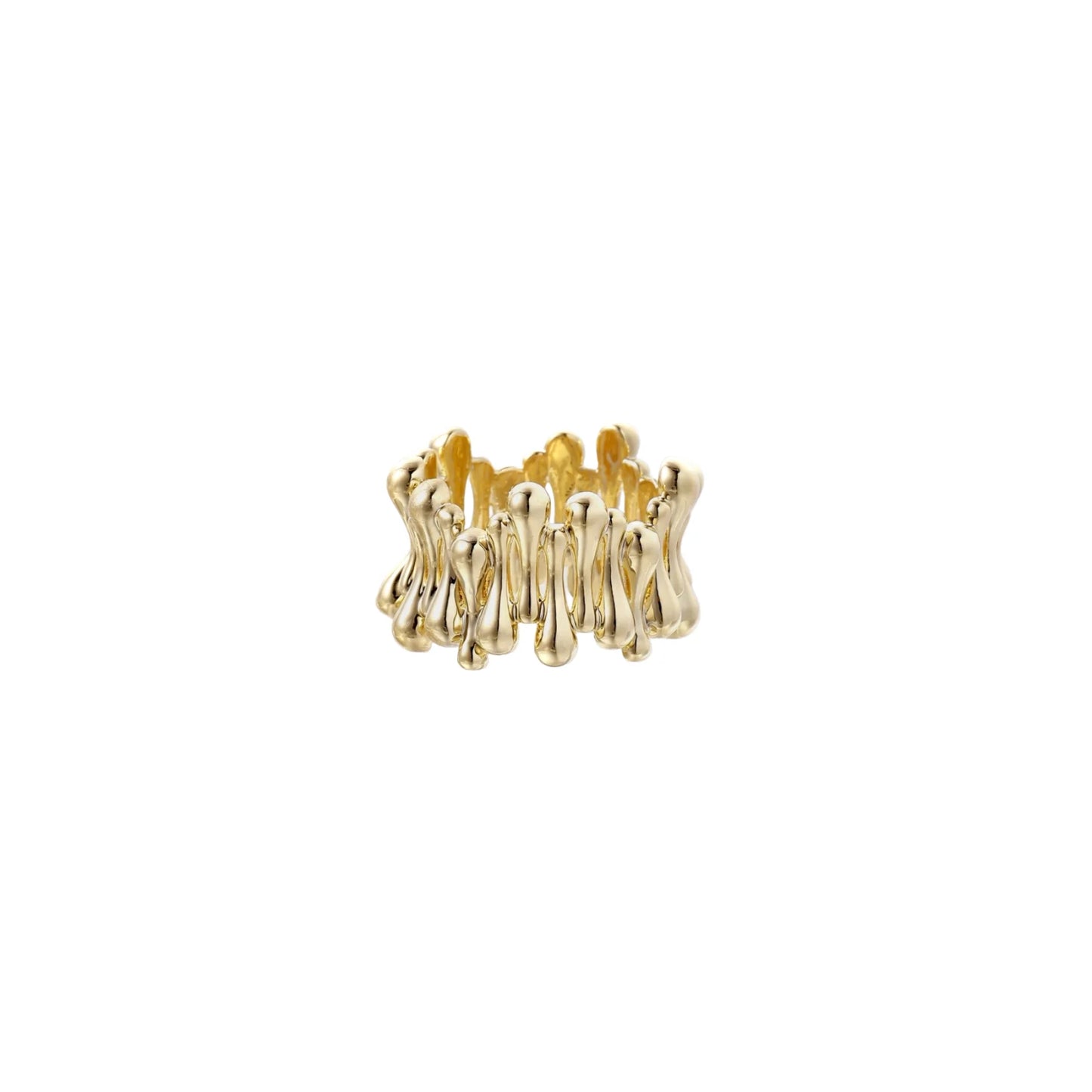Golden Rope Sculpture Ring by Gabriella's Jewels