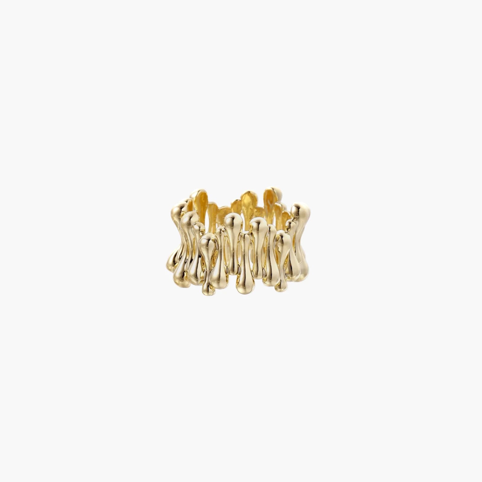 Golden Rope Sculpture Ring