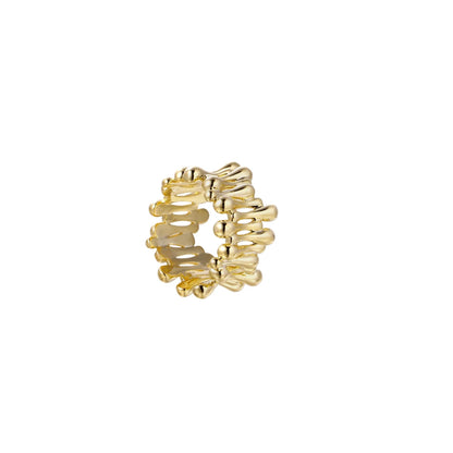 Golden Rope Sculpture Ring by Gabriella's Jewels