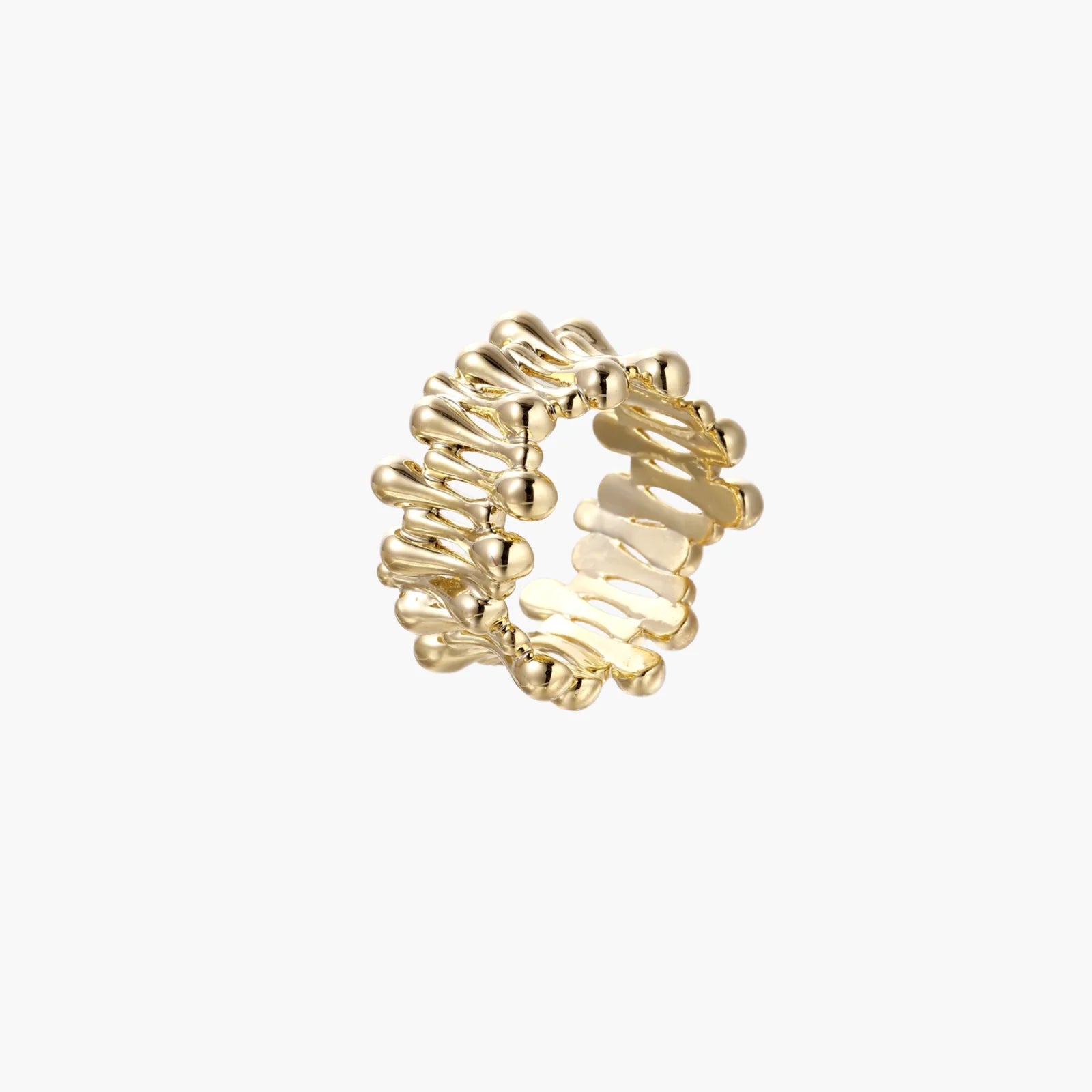 Golden Rope Sculpture Ring