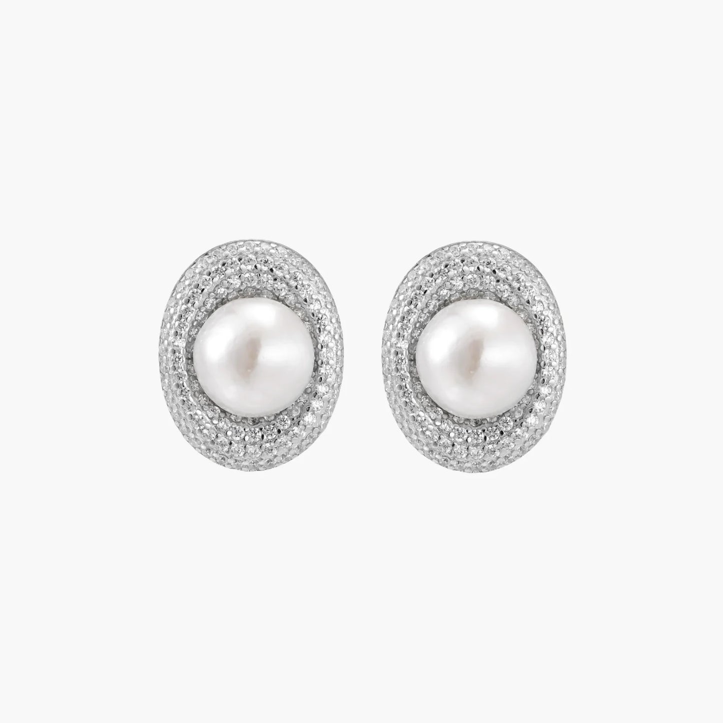Pearl Halo Studs