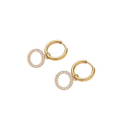 Halo Circle Hoops by Gabriella's Jewels