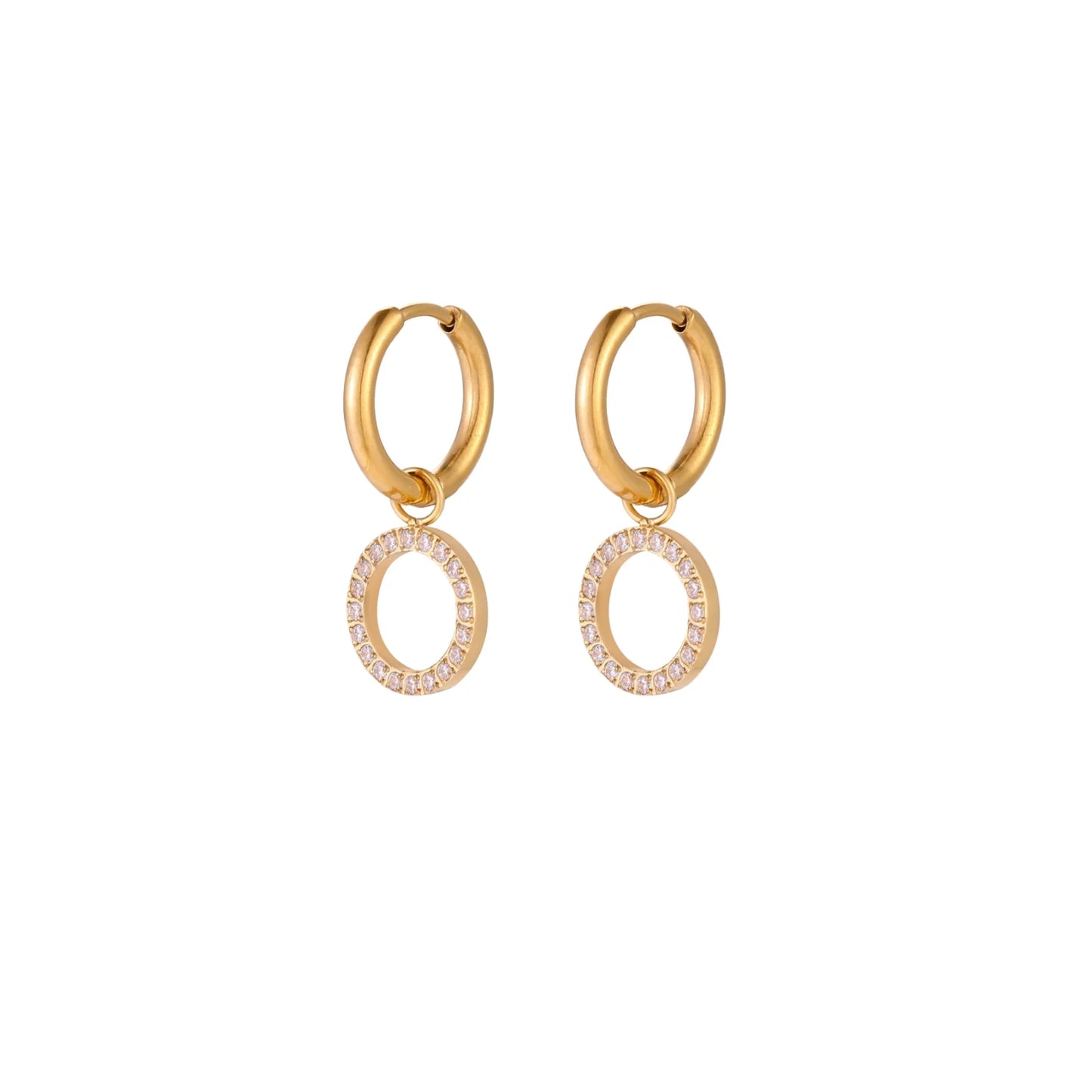 Halo Circle Hoops by Gabriella's Jewels