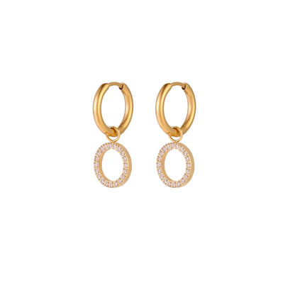 Halo Circle Hoops by Gabriella's Jewels