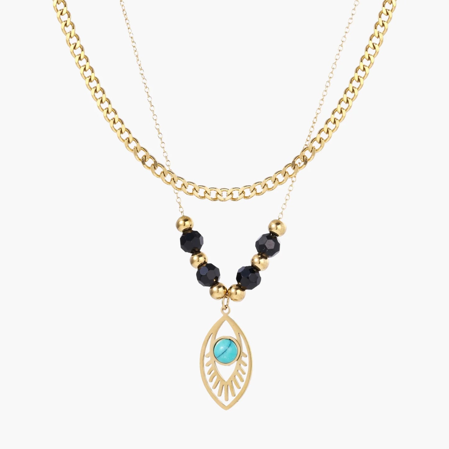 Eye of Serenity Layered Necklace