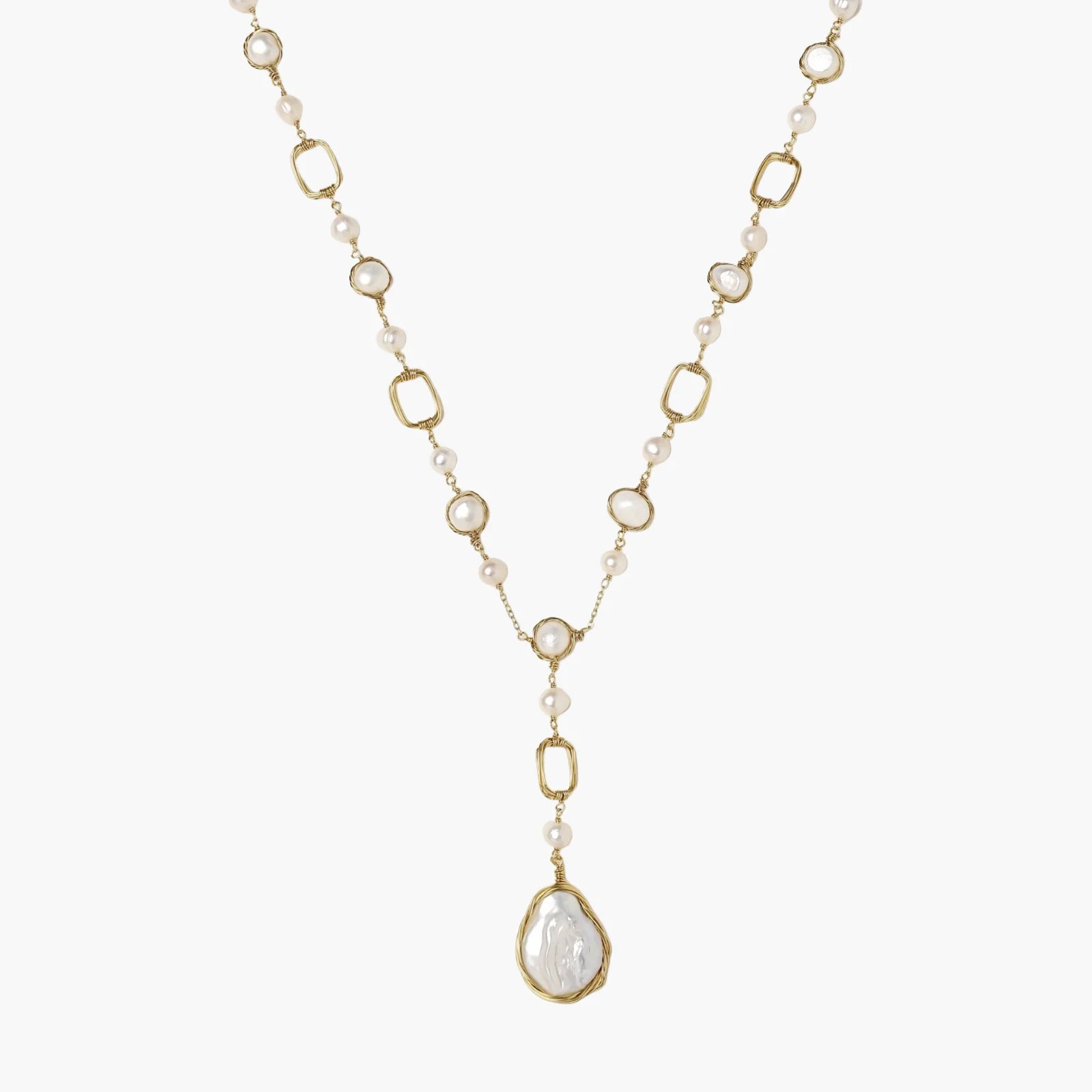Baroque Freshwater Pearl Lariot Necklace