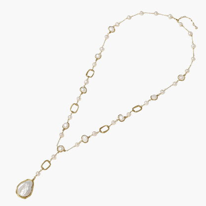 Baroque Freshwater Pearl Lariot Necklace