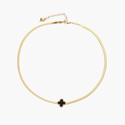 Lucky Quatrefoil Pendant 18K Gold Stainless Steel Necklace