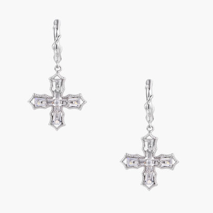 Divine Cross Drop Earrings