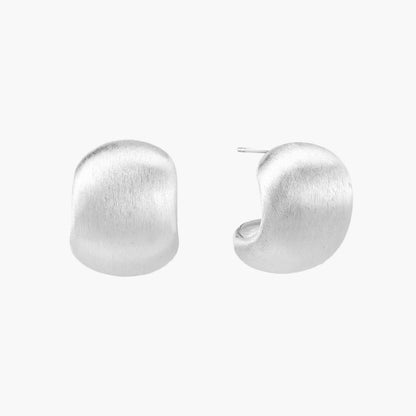 92.5% Pure Brushed Sterling Silver Studs