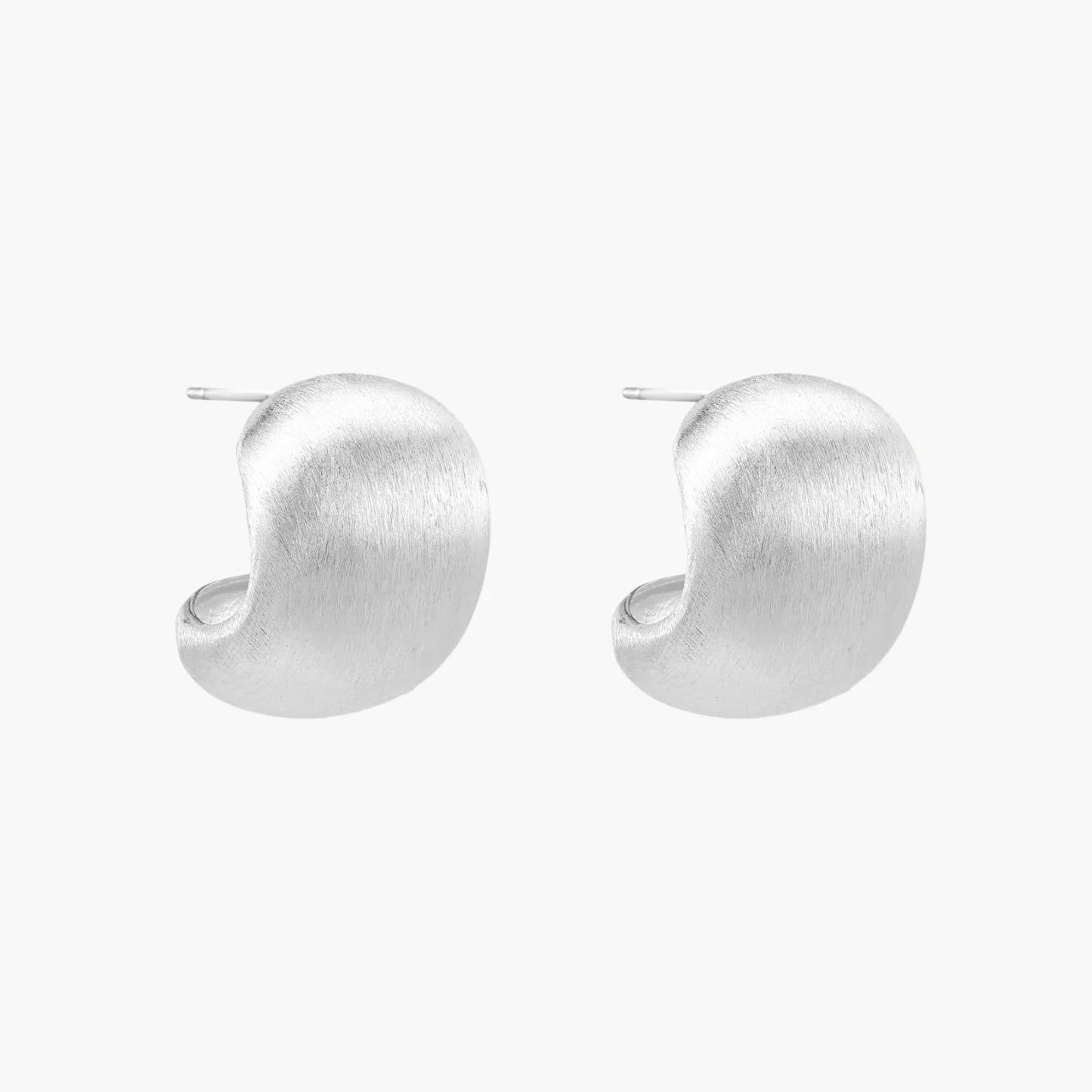 92.5% Pure Brushed Sterling Silver Studs