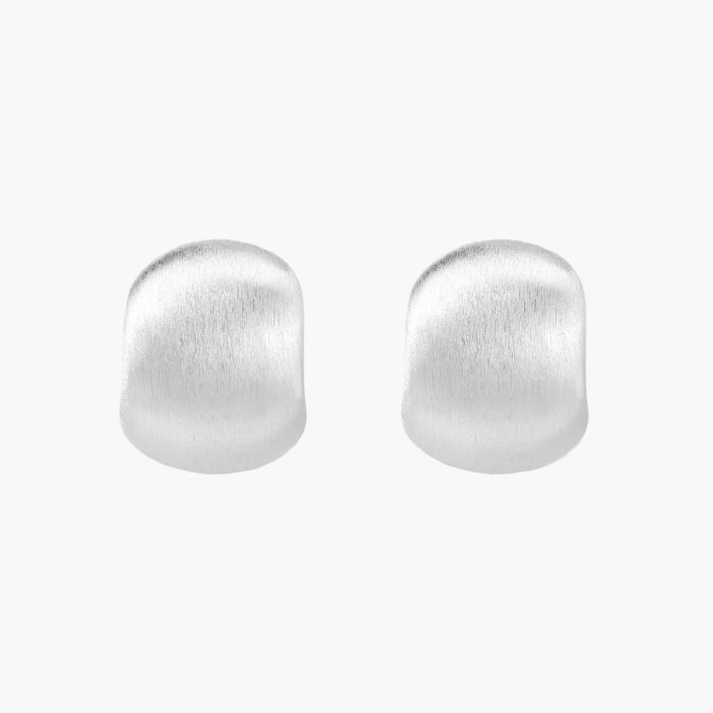 92.5% Pure Brushed Sterling Silver Studs