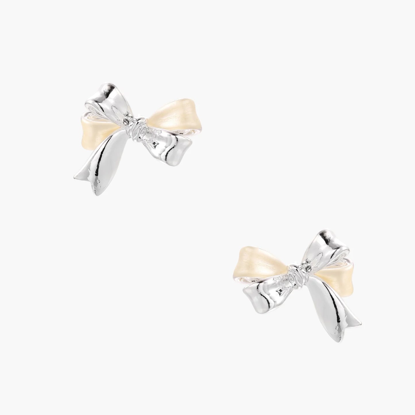 Pearl Bow Hypoallergenic 925 Sterling Studs Earrings