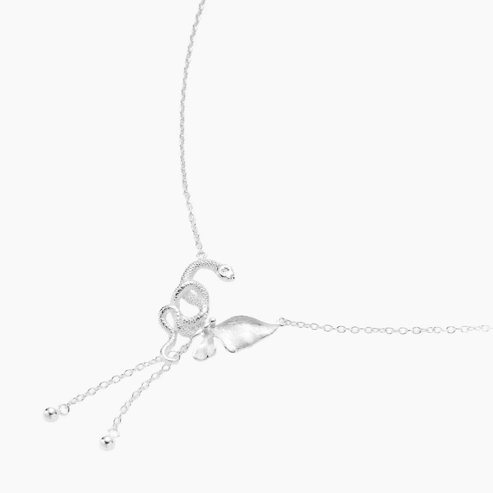 Pure 925e Sterling Silver Butterfly Lariot Butterfly Dreams Necklace