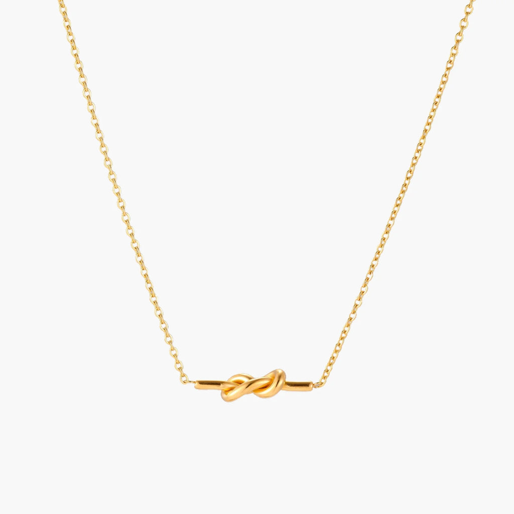 18K Gold Infinity Knot Necklace