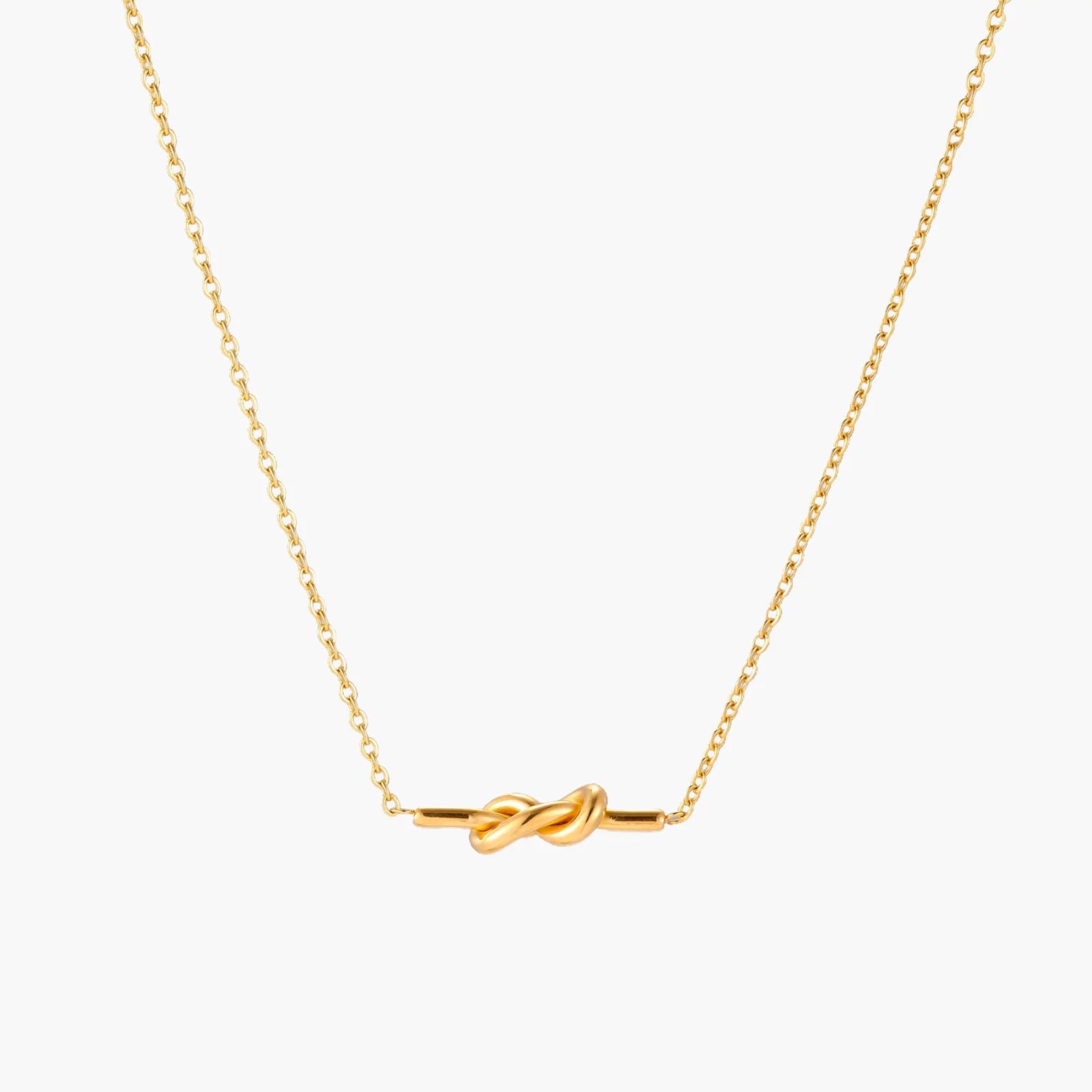 18K Gold Infinity Knot Necklace