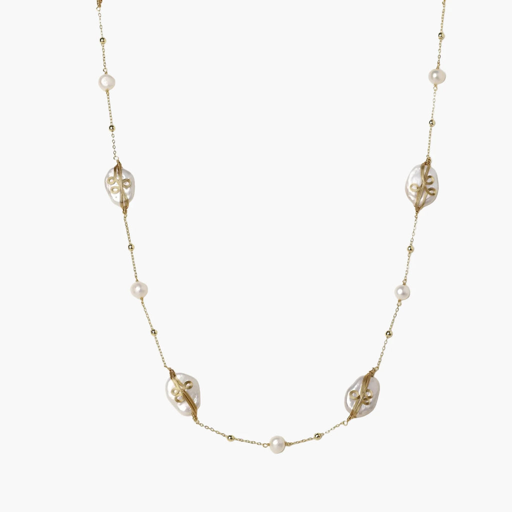 Baroque Pearl Garden Necklace