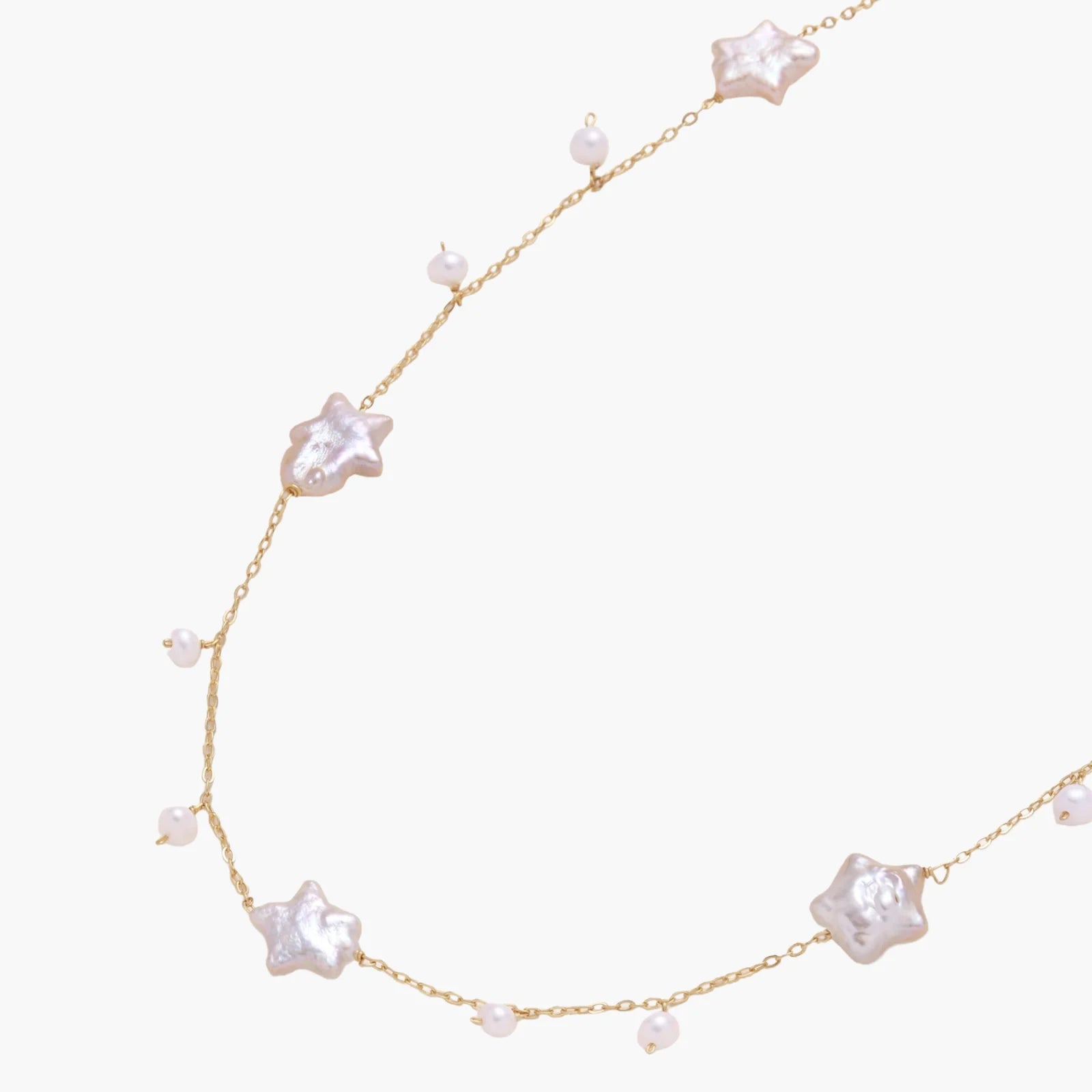 Celestial Pearl Stars Necklace