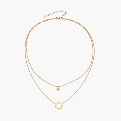 Sunshine Smiley Layered Necklace