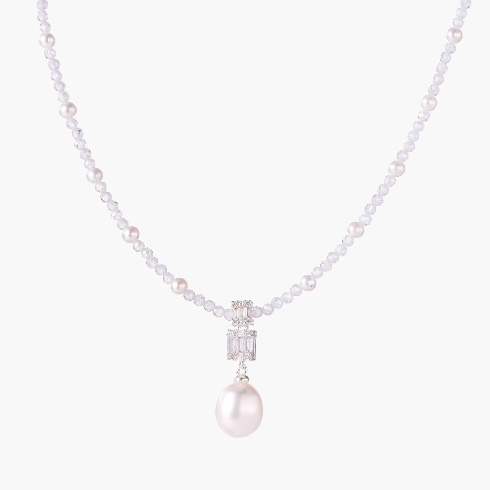 Lavender Dreams Freshwater Pearl and 925 Silver Necklace