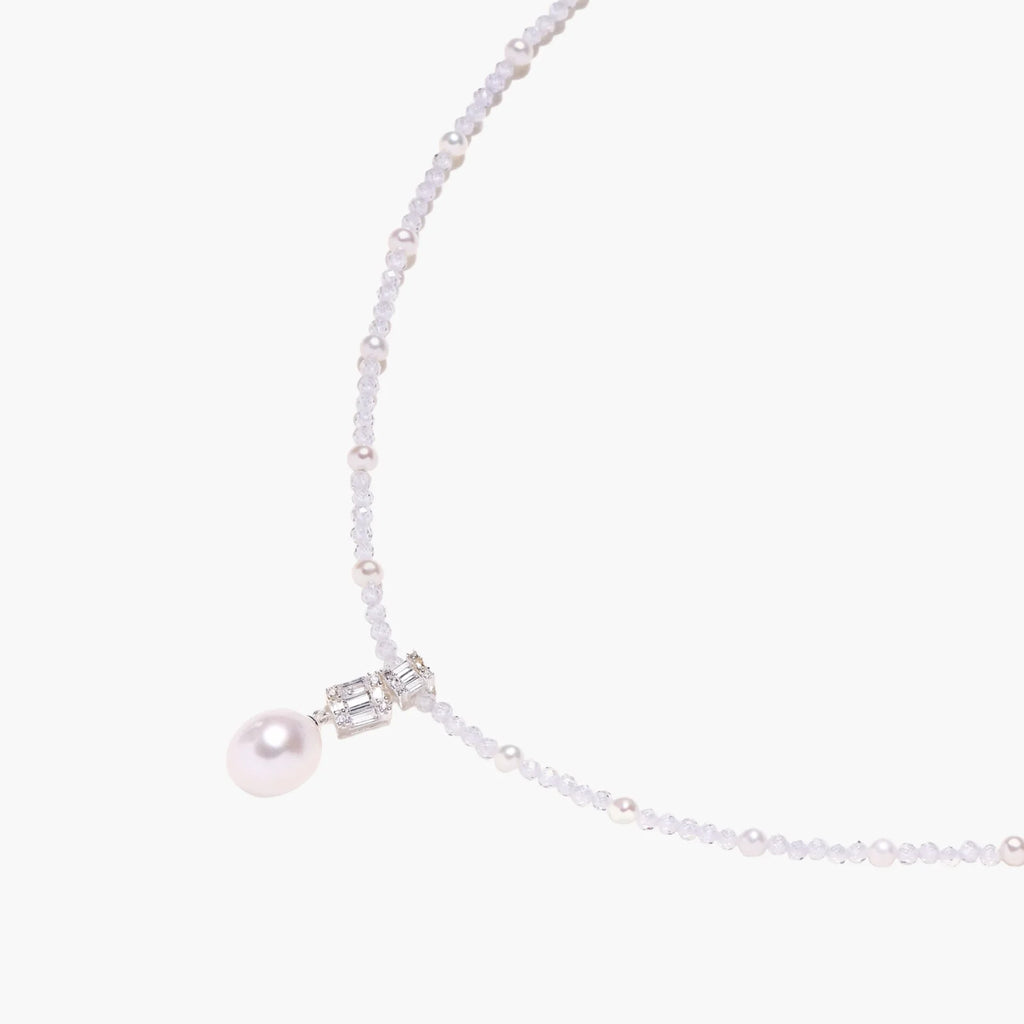 Lavender Dreams Freshwater Pearl and 925 Silver Necklace