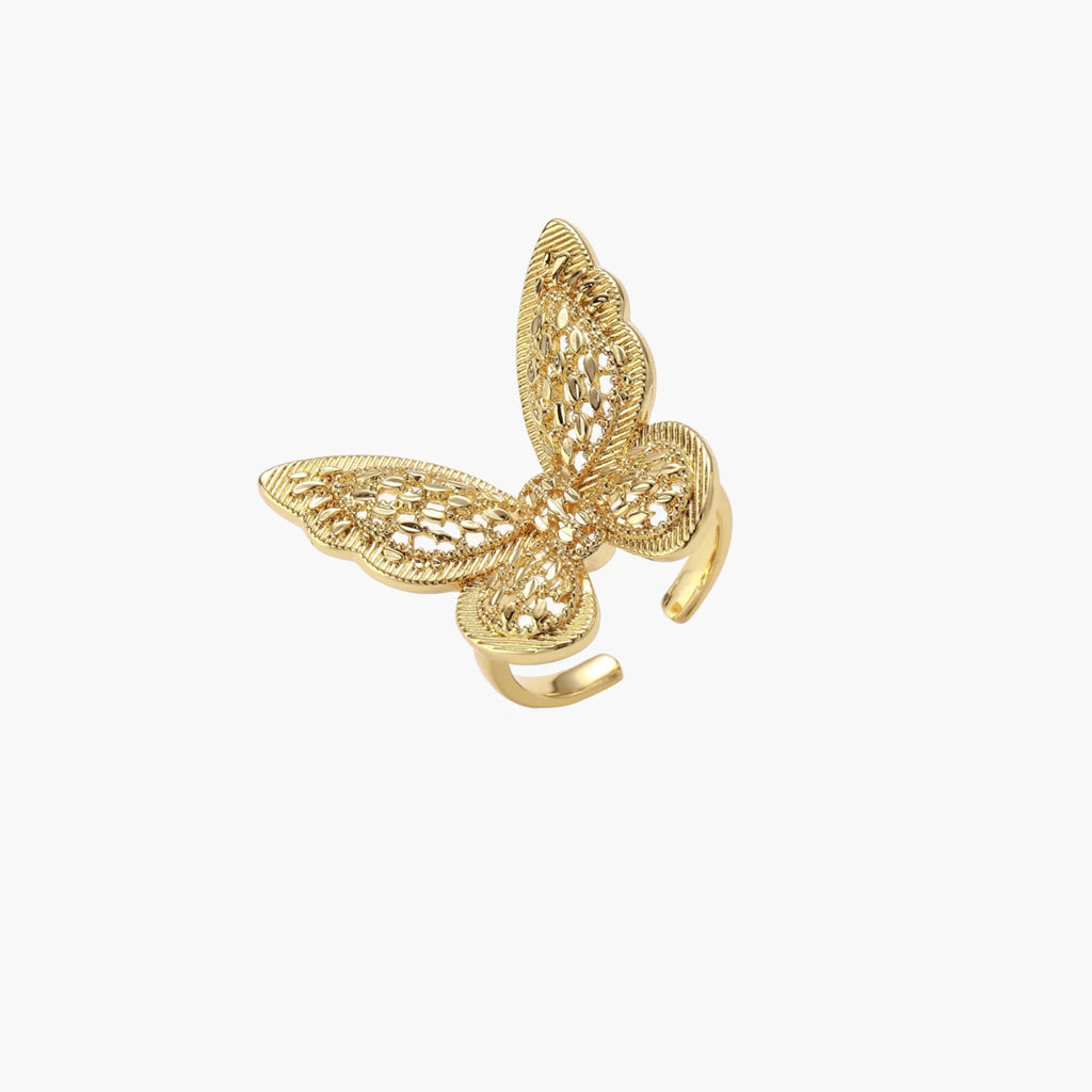 24K Butterfly Dreams Gold Ring
