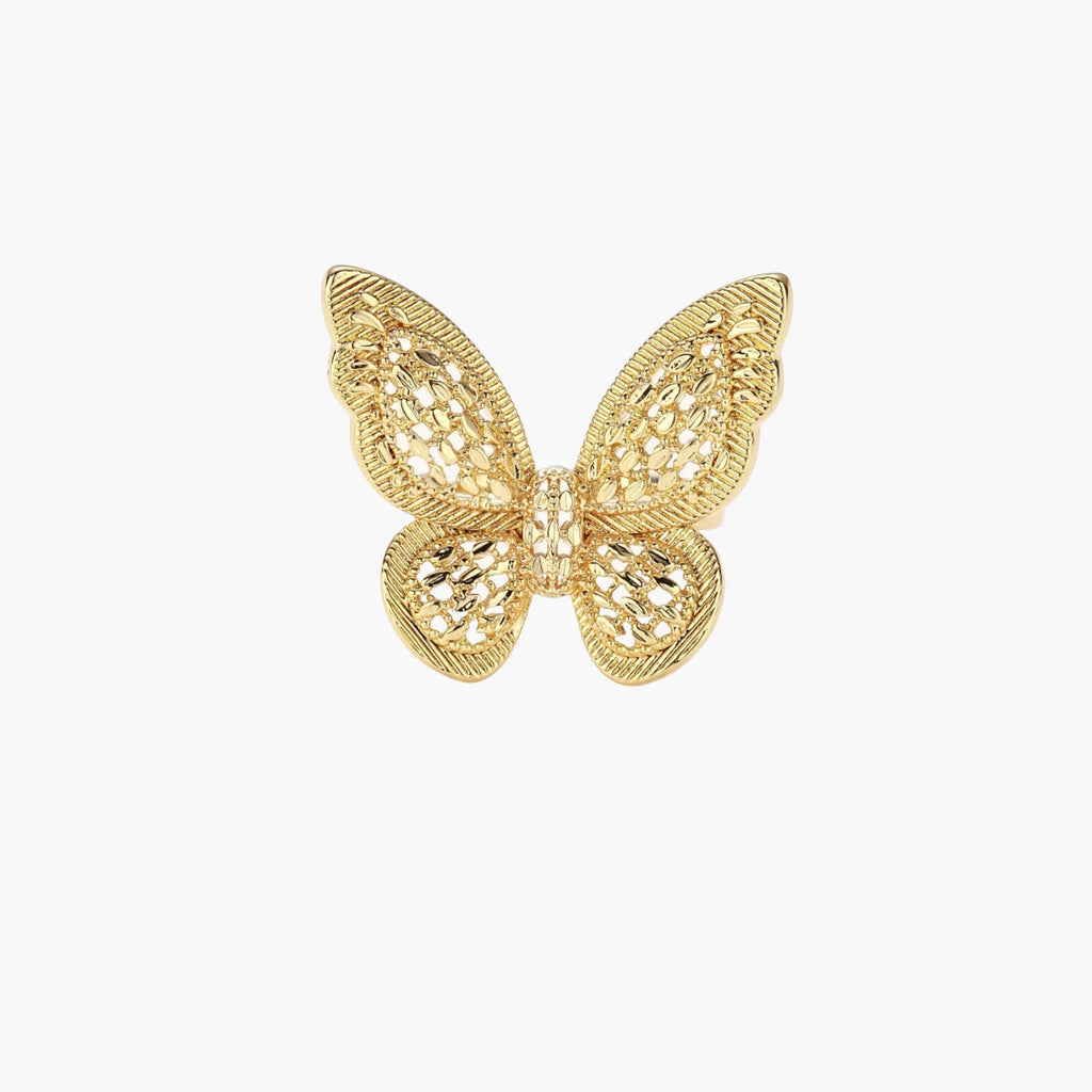 24K Butterfly Dreams Gold Ring