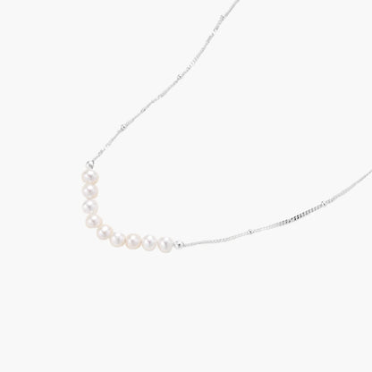 Luna Freshwater Pearl Arc Necklace