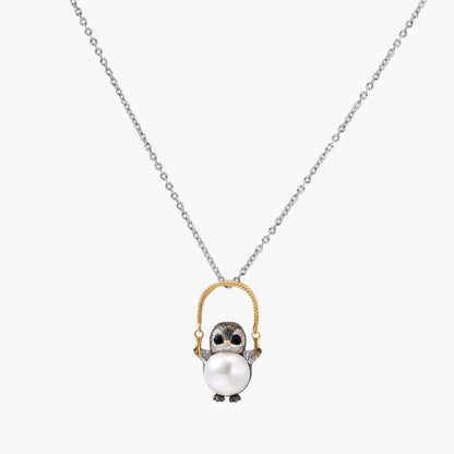 Wise Owl Pearl Necklace