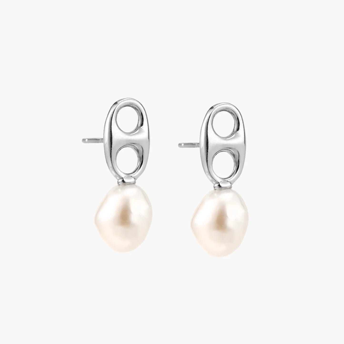 Pearl Circle Drop Studs