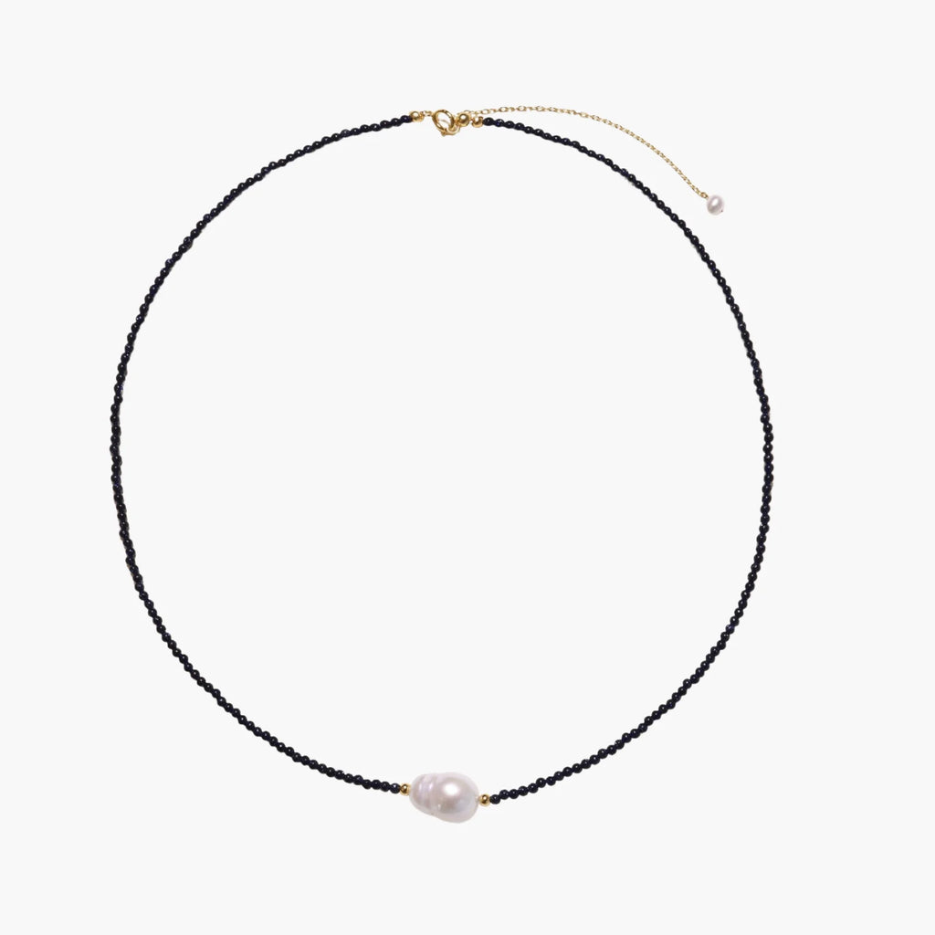 Luminous Midnight Pearl Hawaii Choker Necklace