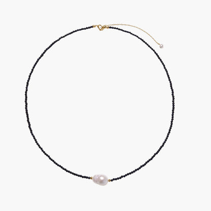 Luminous Midnight Pearl Hawaii Choker Necklace