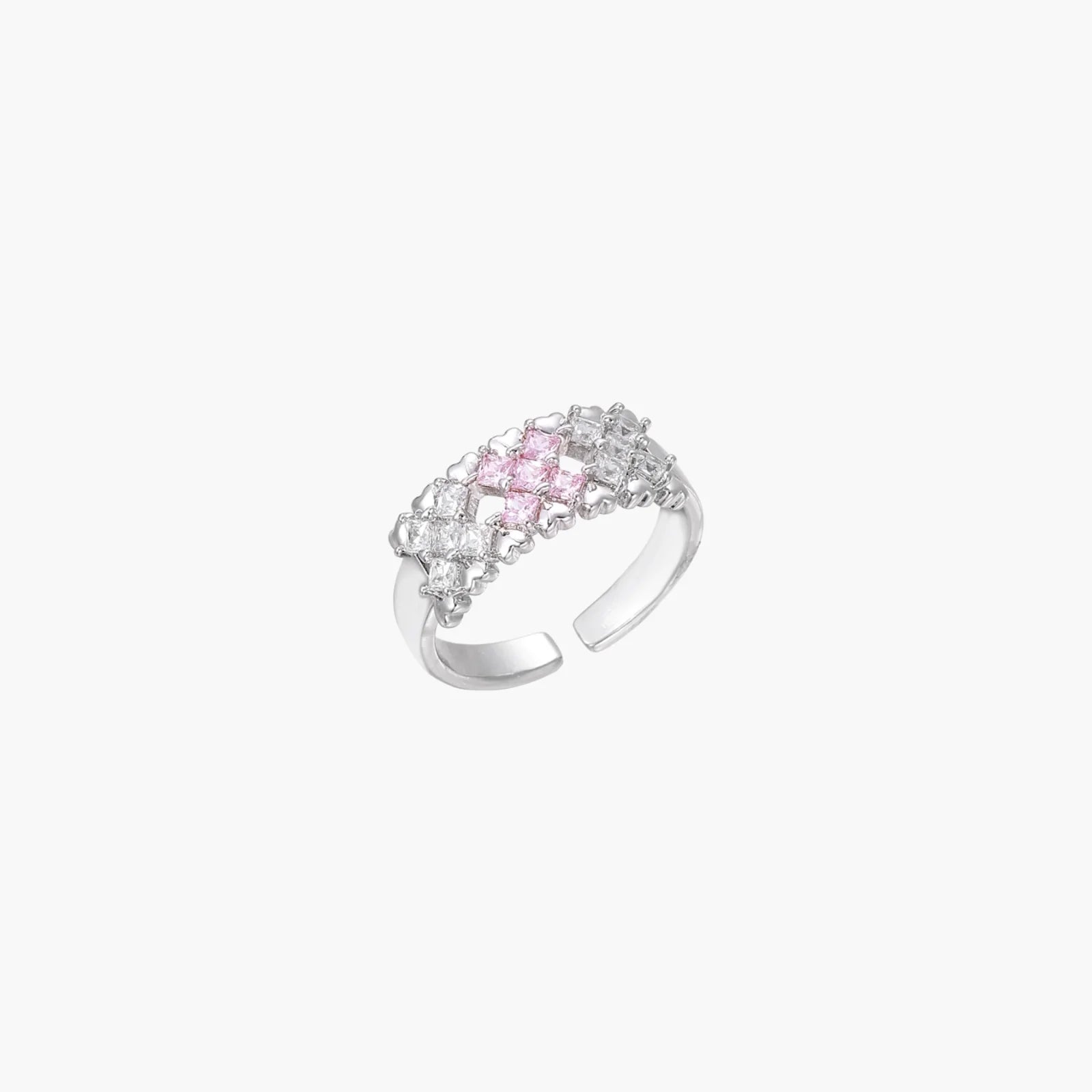White Gold Pixel Dream Ring
