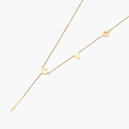 Love Letter Lariat Necklace