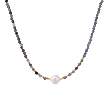 Twilight Pearl Iolite Necklace by Gabriella's Jewels