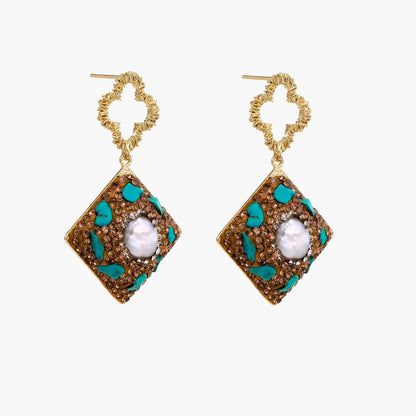 Moroccan Dreams Freshwater Pearl Drop Earrings
