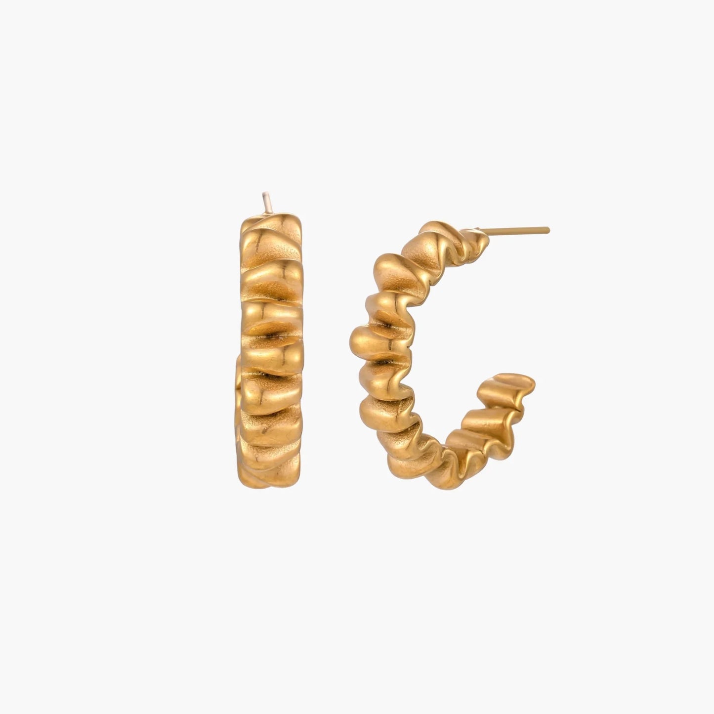 Twisted Gold Hoops