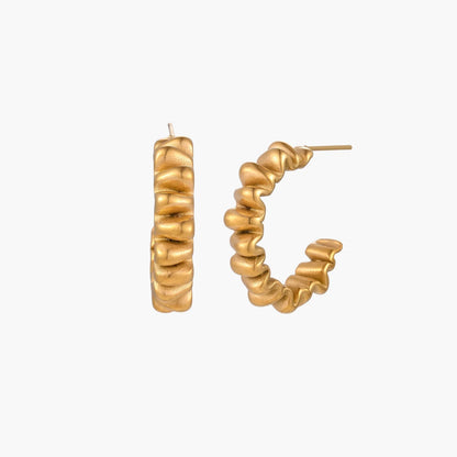 Twisted Gold Hoops