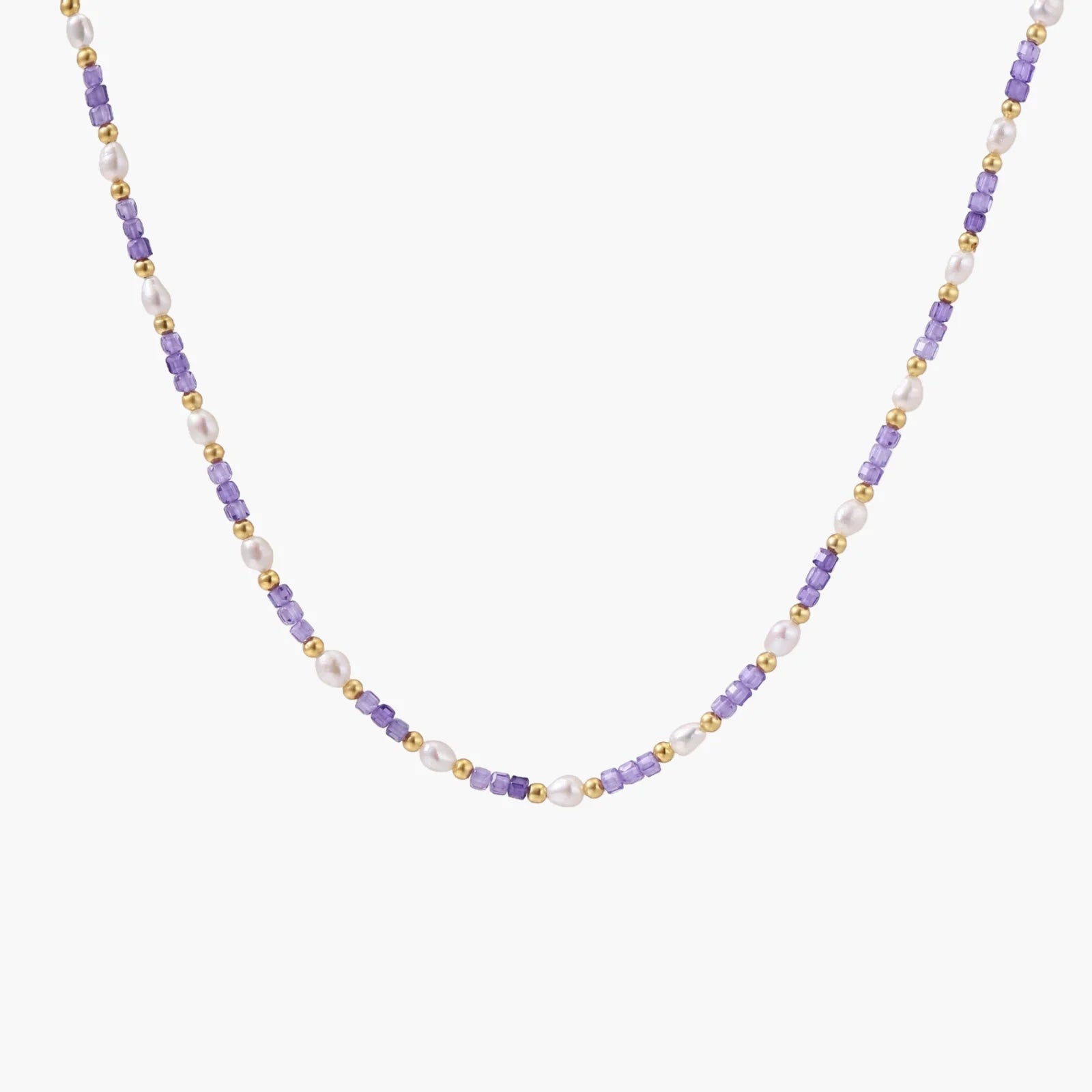 Amethyst Pearl Harmony 18K Gold Vermeil Necklace
