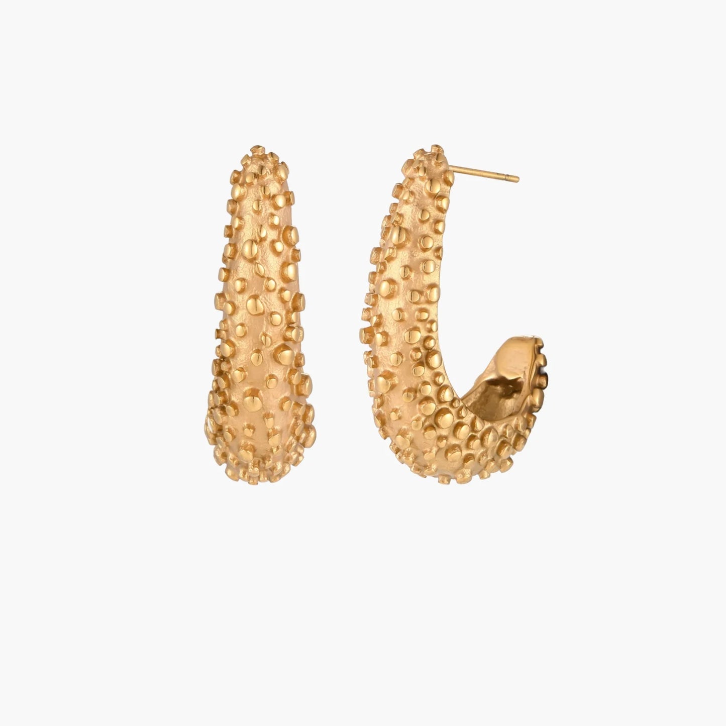 Textured Crescent Hoops
